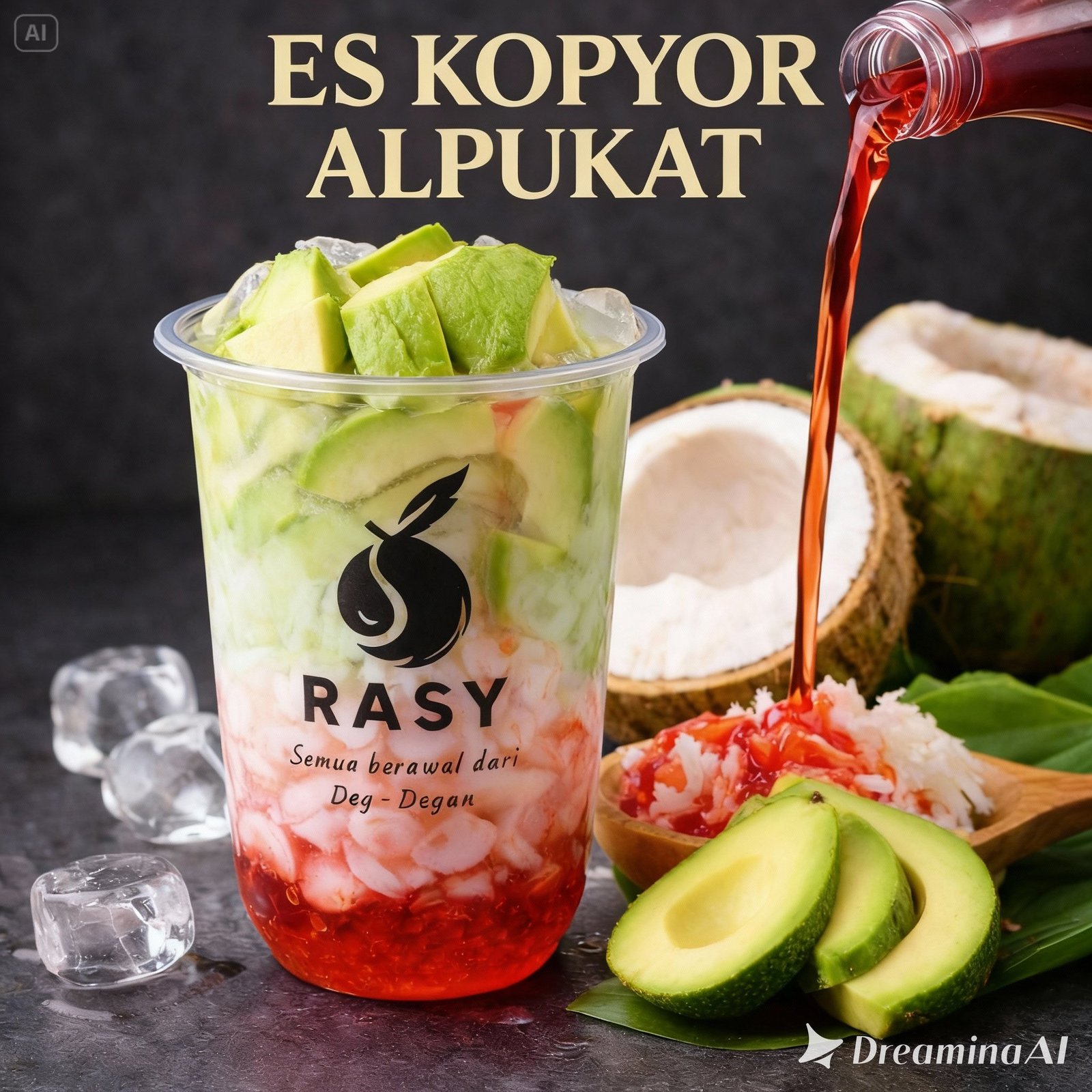 Es Kelapa Kopyor Alpukat CUP L